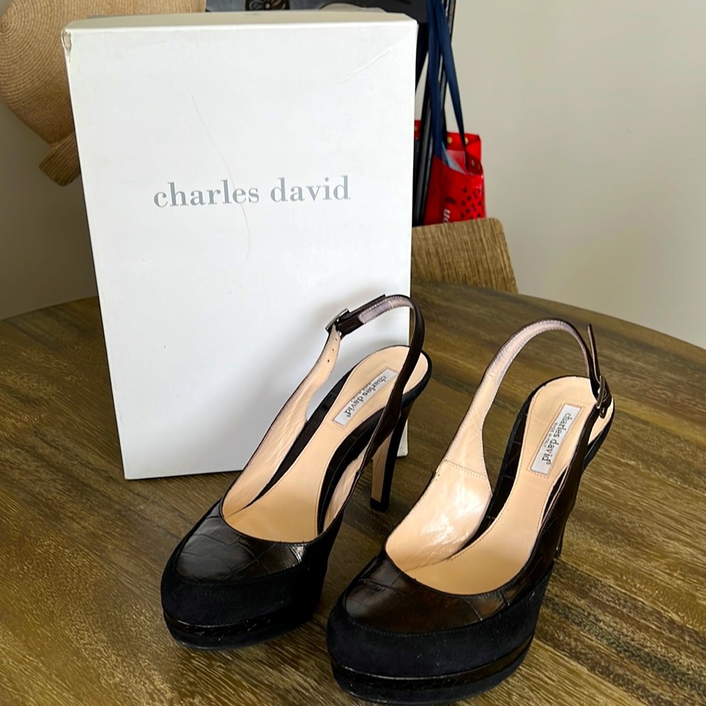 Charles David platform heels.